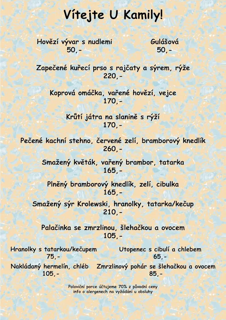 Menu_U Kamily_Blížkovice_image_4