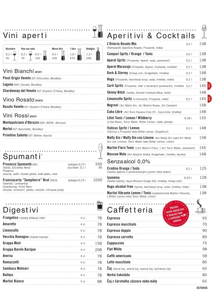 Menu_L’Osteria Ostrava_Blížkovice_image_3