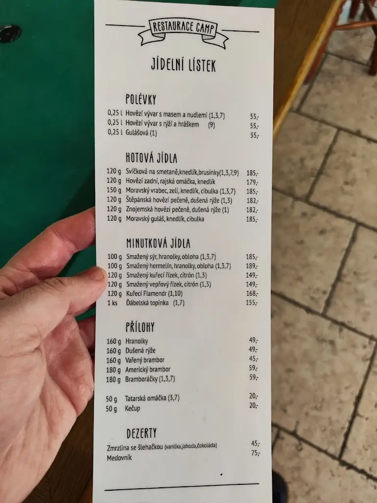 Menu_Restaurace Camp_Blížkovice_image_3