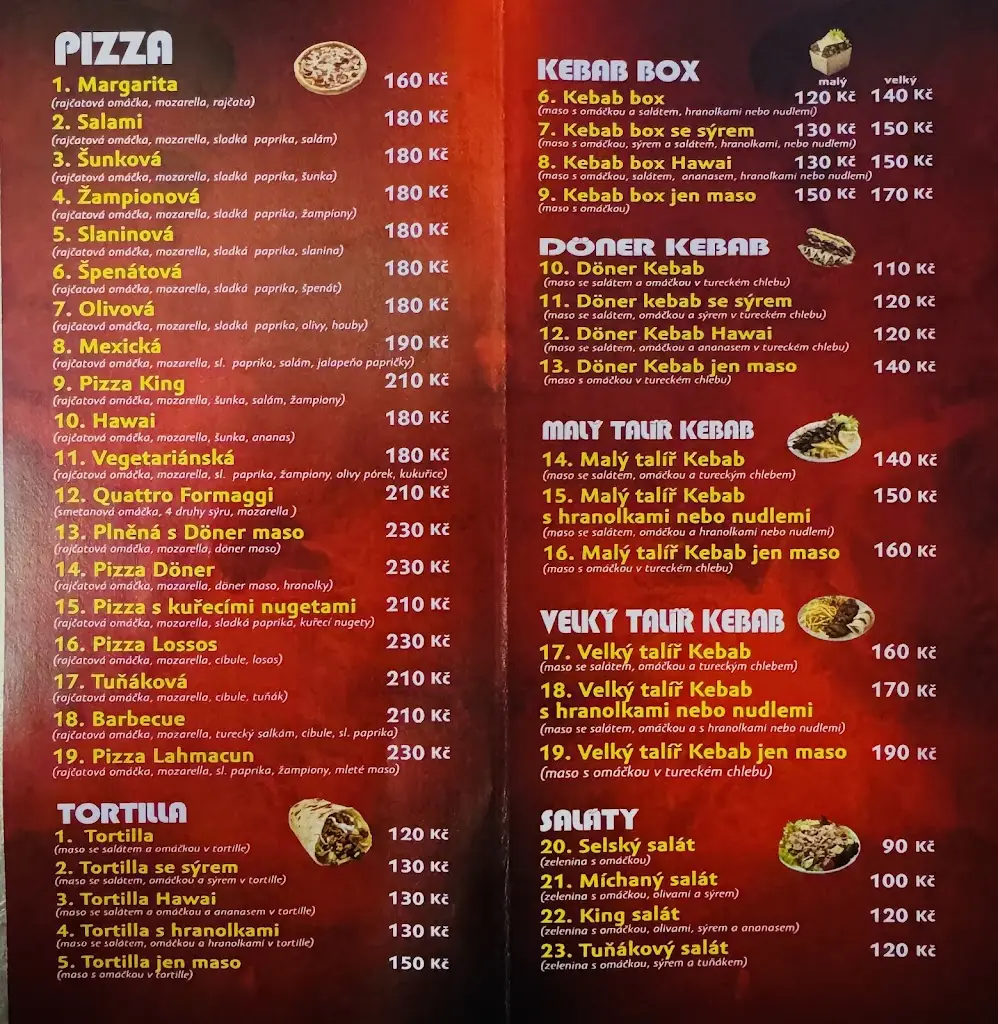 Menu_KiNG KEBAB PİZZA_Blížkovice_image_1