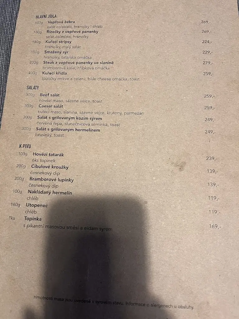 Menu_Harley Pub_Blížkovice_immagine_2