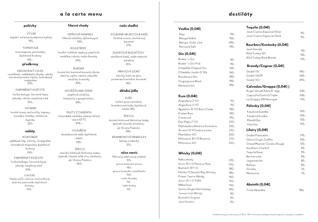 Menu_Restaurace Aldrovka_Blížkovice_immagine_3