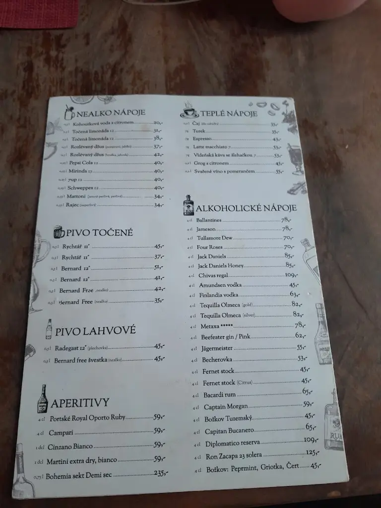 Menu_Hostinec U Rudyho_Blížkovice_immagine_2
