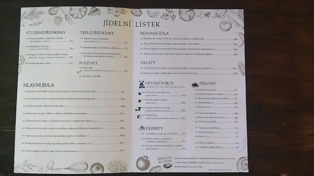 Menu_Hostinec U Rudyho_Blížkovice_immagine_4
