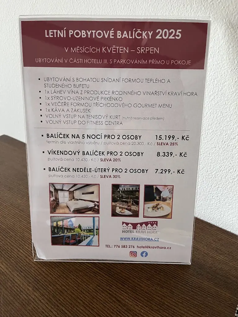 Menu_Hotel Kraví Hora_Bořetice_immagine_1