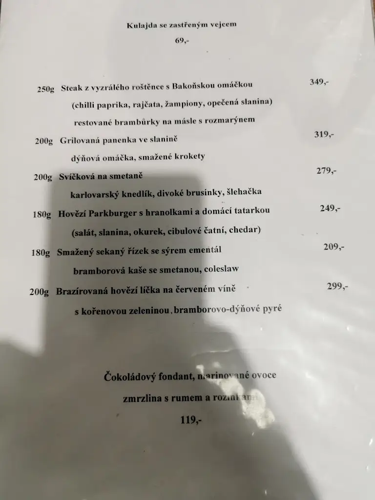 Menu_Park Restaurant_Břeclav_immagine_4