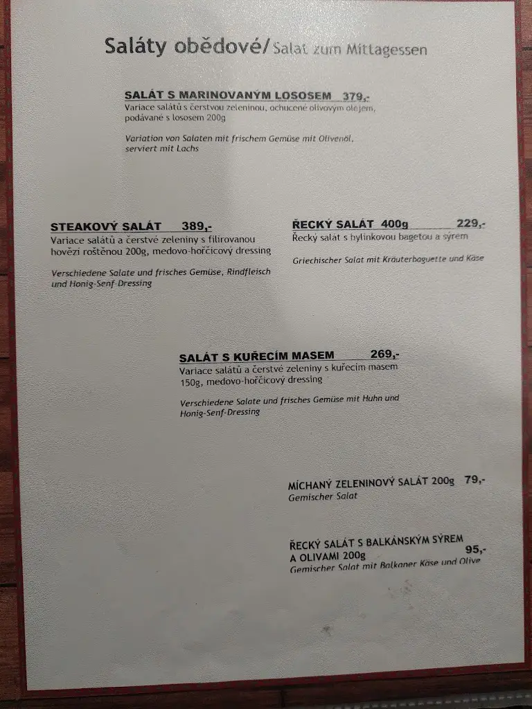 Menu_Steak House Codys_Břeclav_immagine_2