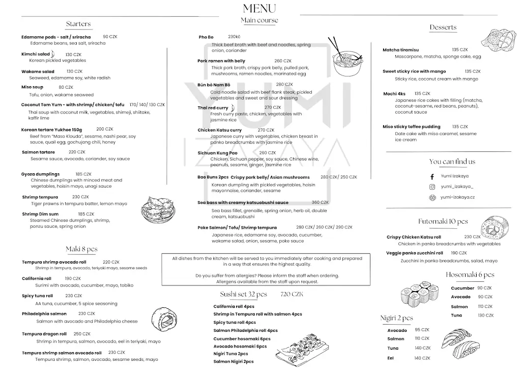 Menu_Yumi Izakaya_Břeclav_immagine_2