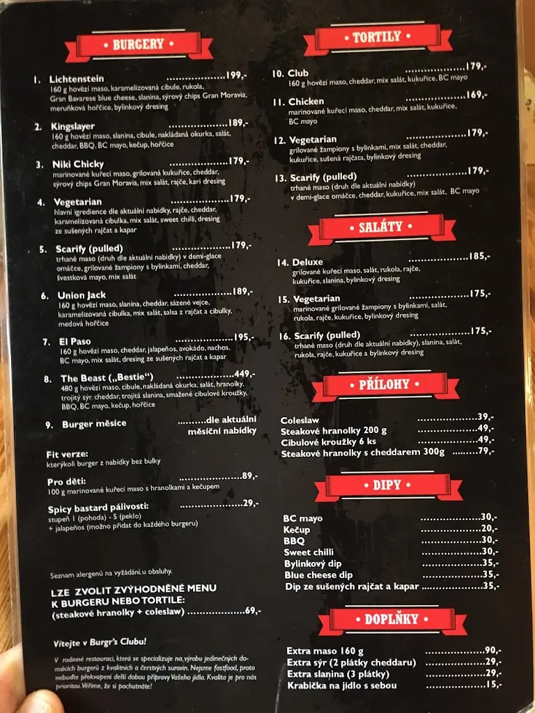 Menu_Burgr's Club_Břeclav_image_2