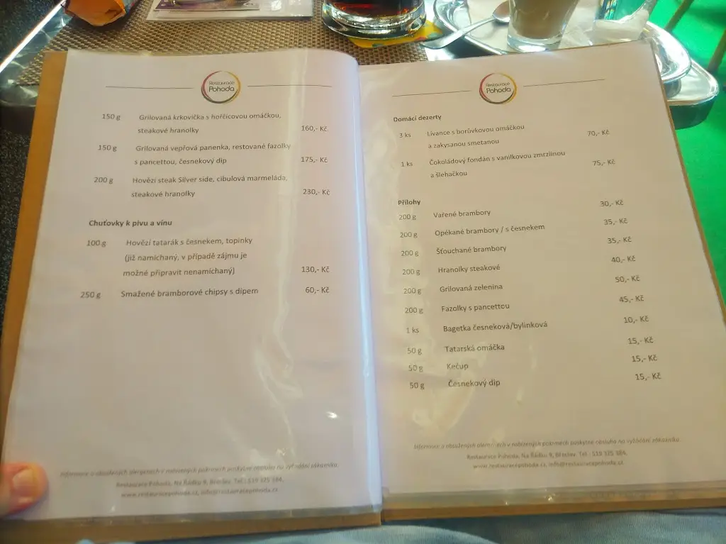 Menu_Restaurace Pohoda_Břeclav_immagine_3