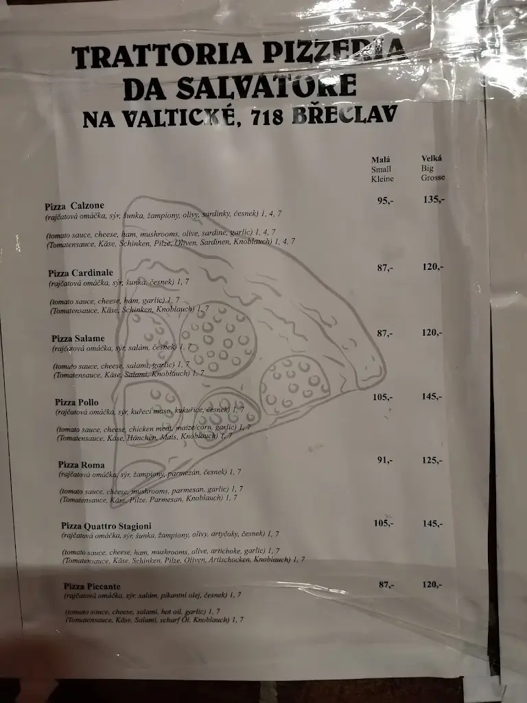 Menu_Trattoria pizzeria da salvatore_Břeclav_image_4