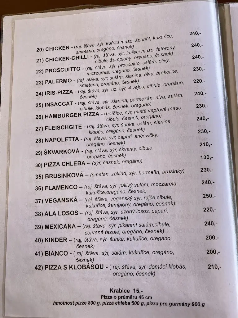 Joana K._Restaurace Pizzerie Iriss_Břeclav_review