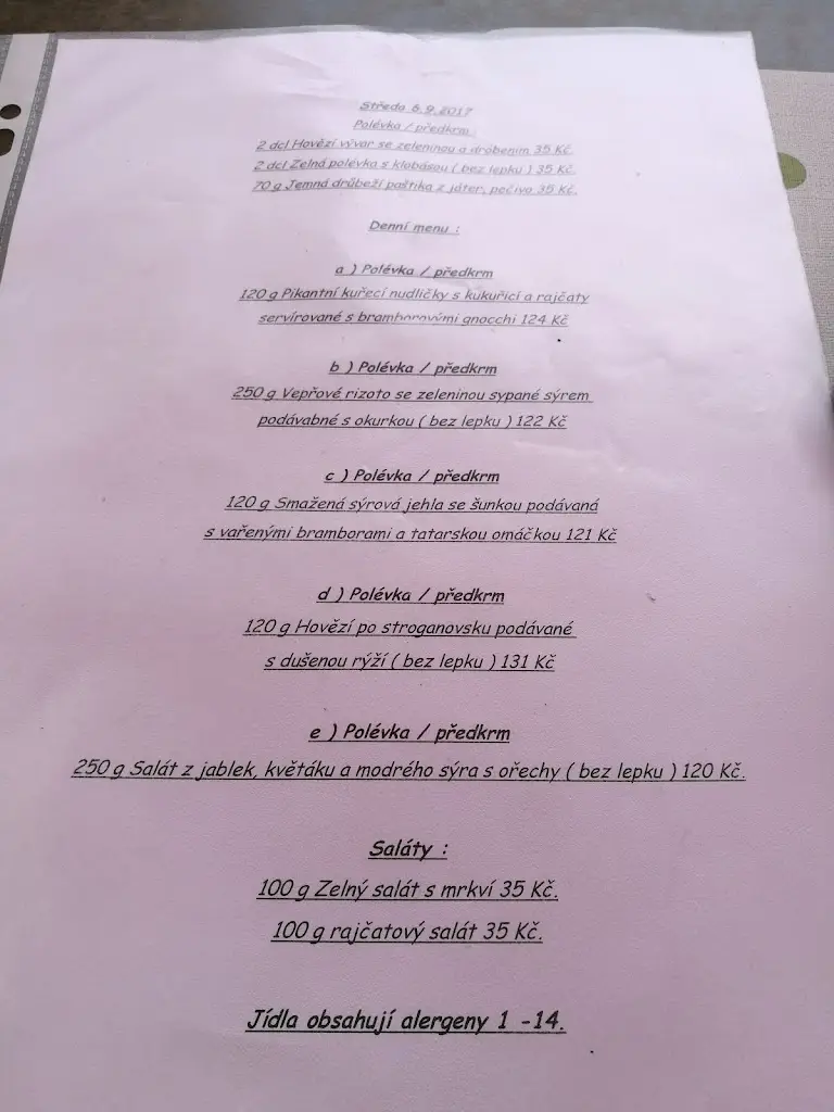 Menu_Restaurace Harmonie_Břeclav_immagine_3