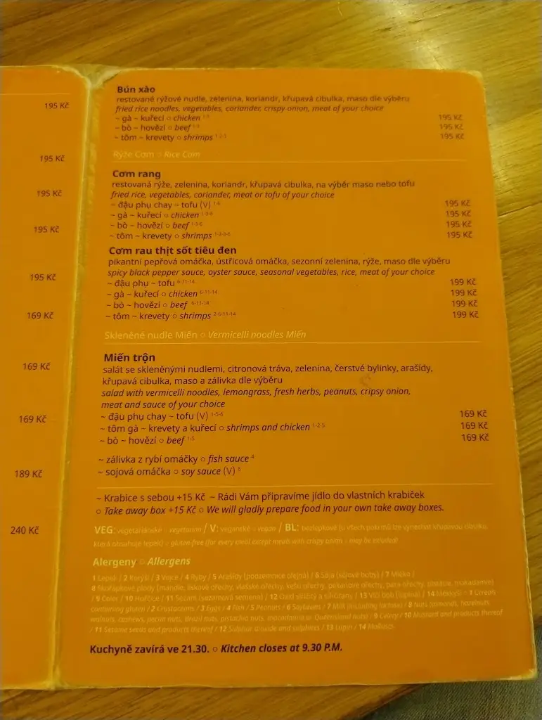 Menu_Gỗ Brno - Vietnamese Street Food_Brno_immagine_3