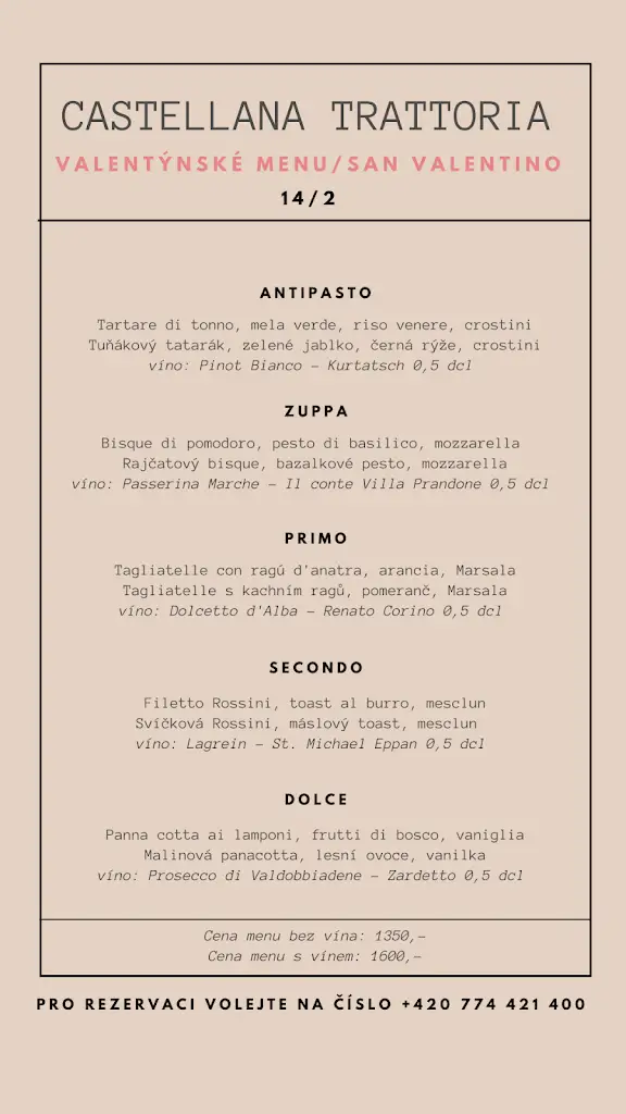 Menu_Castellana Trattoria_Brno_image_1