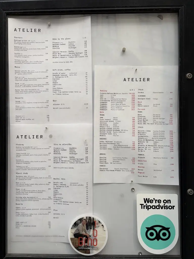 Menu_Atelier Bar & Bistro_Brno_image_1