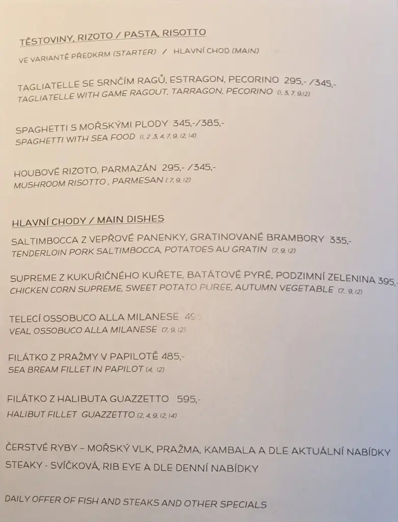 Menu_Grandezza restaurant_Brno_image_1