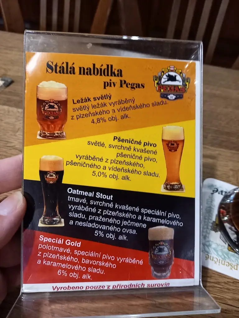 Menu_Pivnice Pegas Jakubská_Brno_image_1
