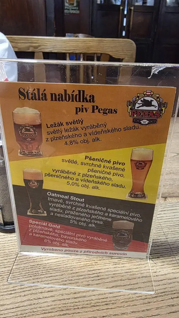 Menu_Pivnice Pegas Jakubská_Brno_image_3