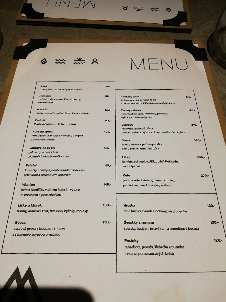 Menu_Element Bar & Restaurant_Brno_immagine_3