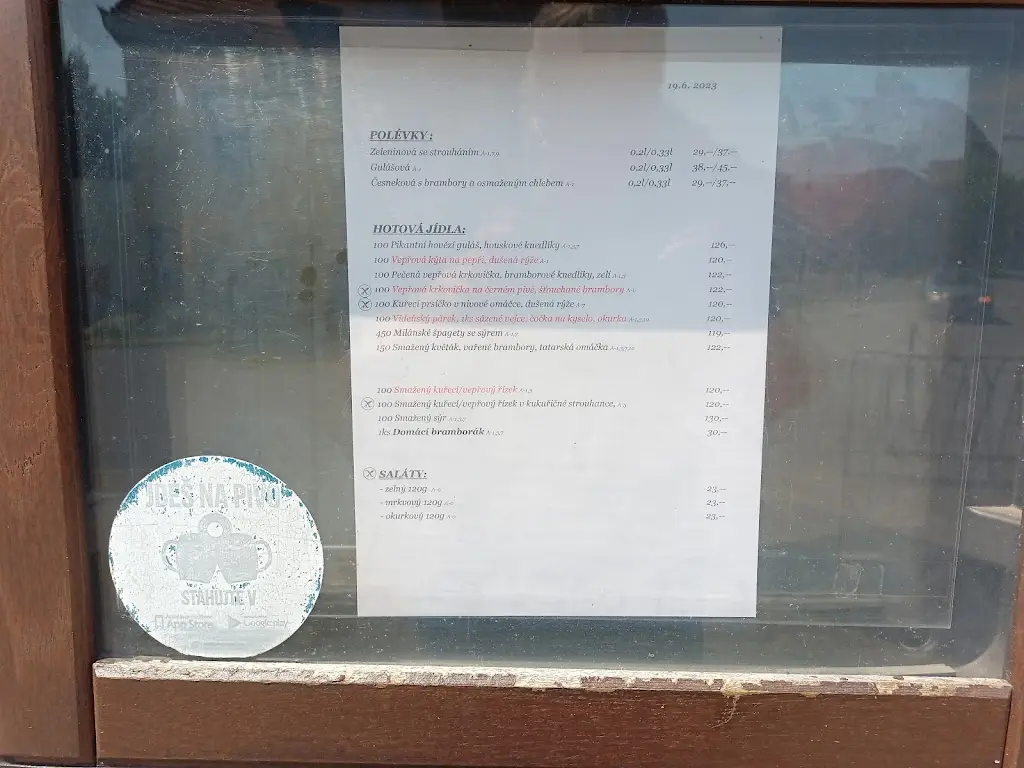 Menu_Restaurace a jídelna Na růžku_Bechyně_image_1