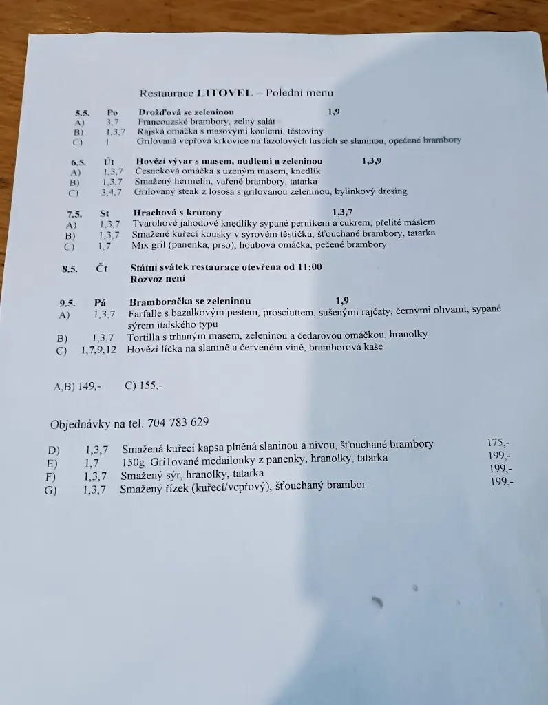 Menu_Restaurace Litovel_Bučovice_image_1