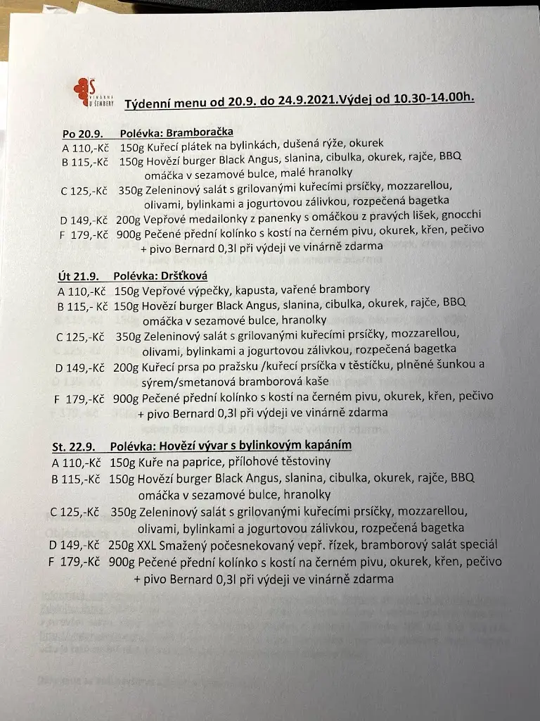 Menu_Vinárna U Šembery_Bučovice_immagine_1