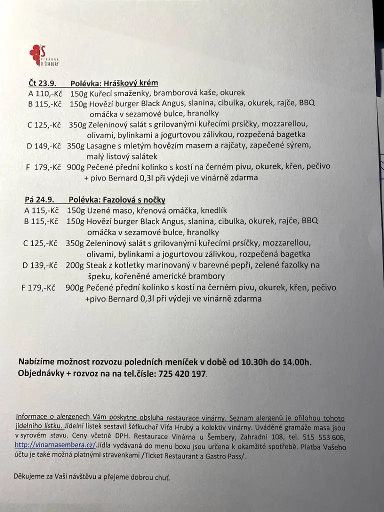 Menu_Vinárna U Šembery_Bučovice_immagine_2
