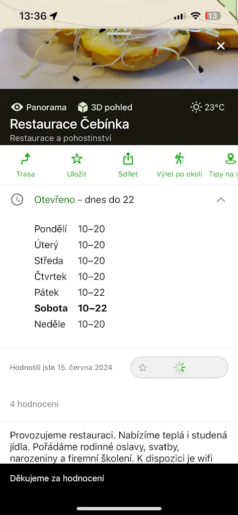 Petr Minařík_Restaurace Čebínka_Čebín_review