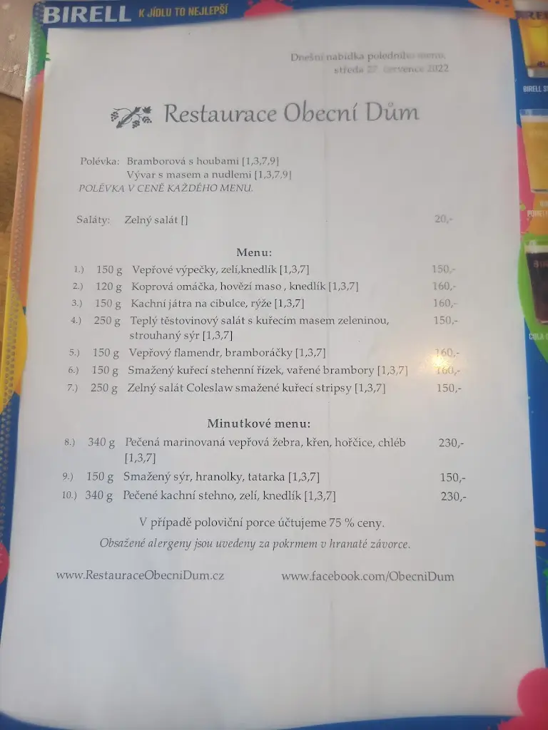 Menu_Restaurace Obecní Dům_Dolní Bojanovice_image_1