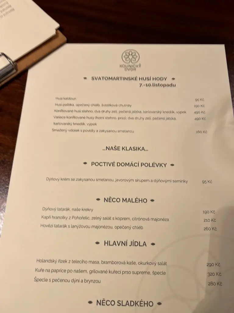 Menu_Restaurace a hotel Kounický dvůr_Dolní Kounice_image_2