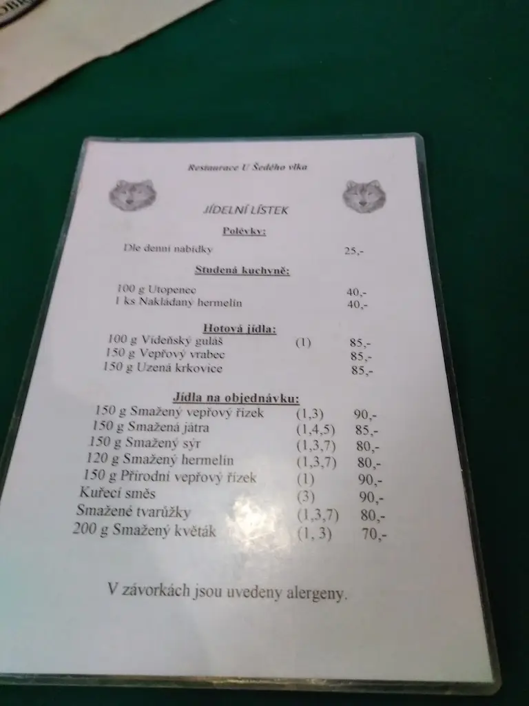 Menu_Eva Chramostová - Restaurace U šedého vlka_Dolní Kounice_image_4