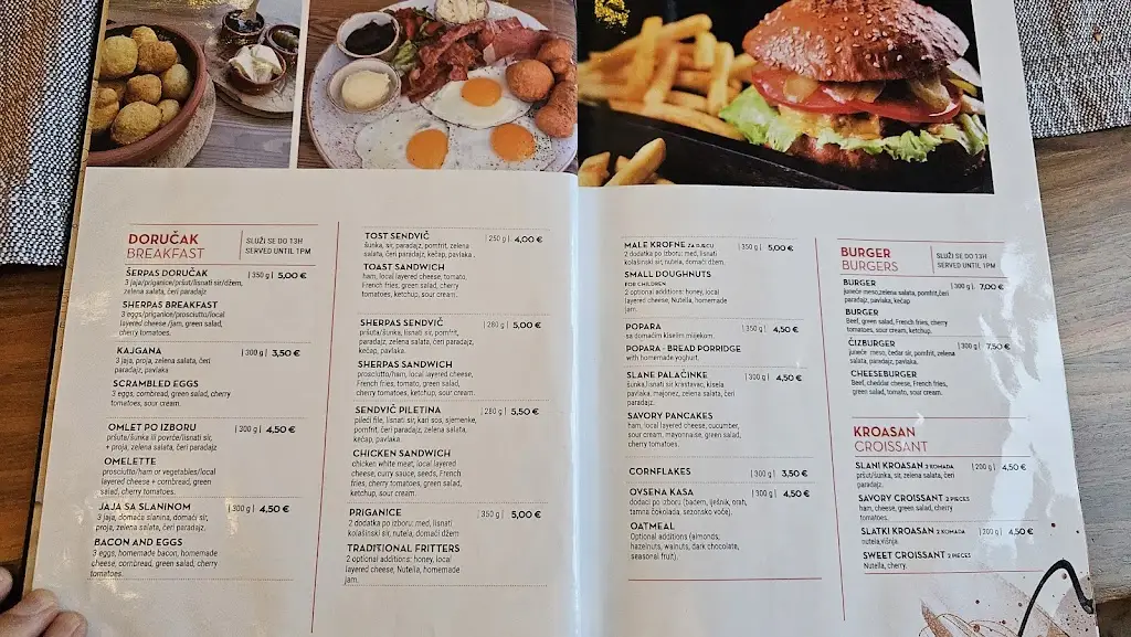 Menu_Sherpas Restaurant & Modern Mountain Apartments_Černá Hora_image_1