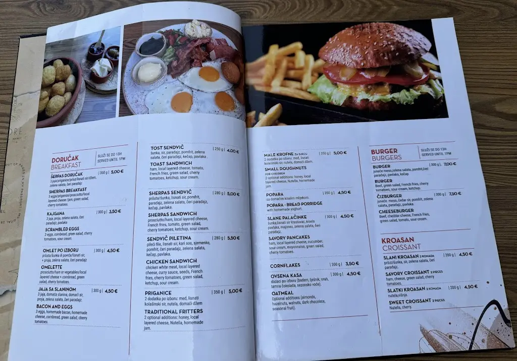 Menu_Sherpas Restaurant & Modern Mountain Apartments_Černá Hora_image_2