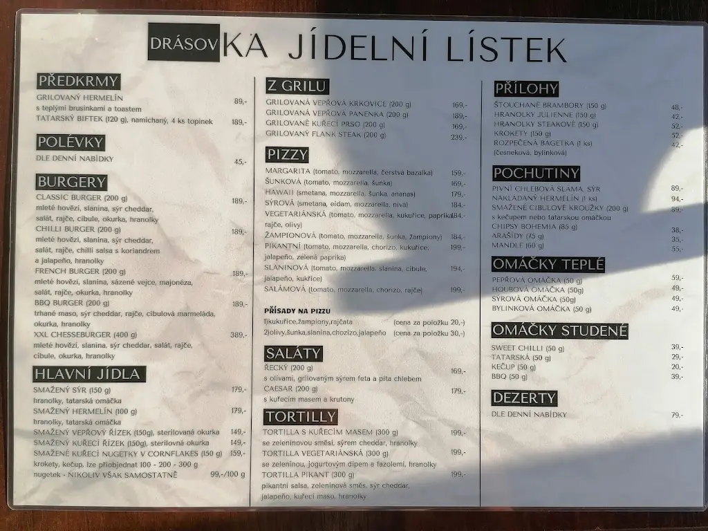 Menu_Restaurace Drásovka_Drásov_image_4