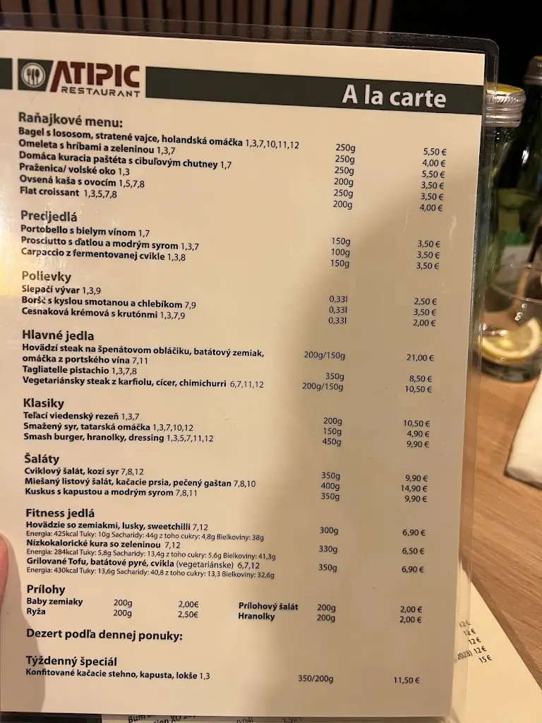 Menu_ATIPIC GYM & RESTAURANT_Hlohovec_image_4