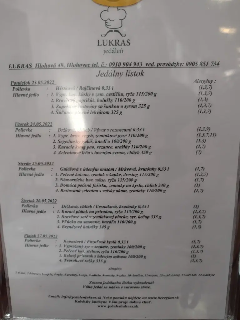 Menu_Jedáleň Lukras_Hlohovec_image_2