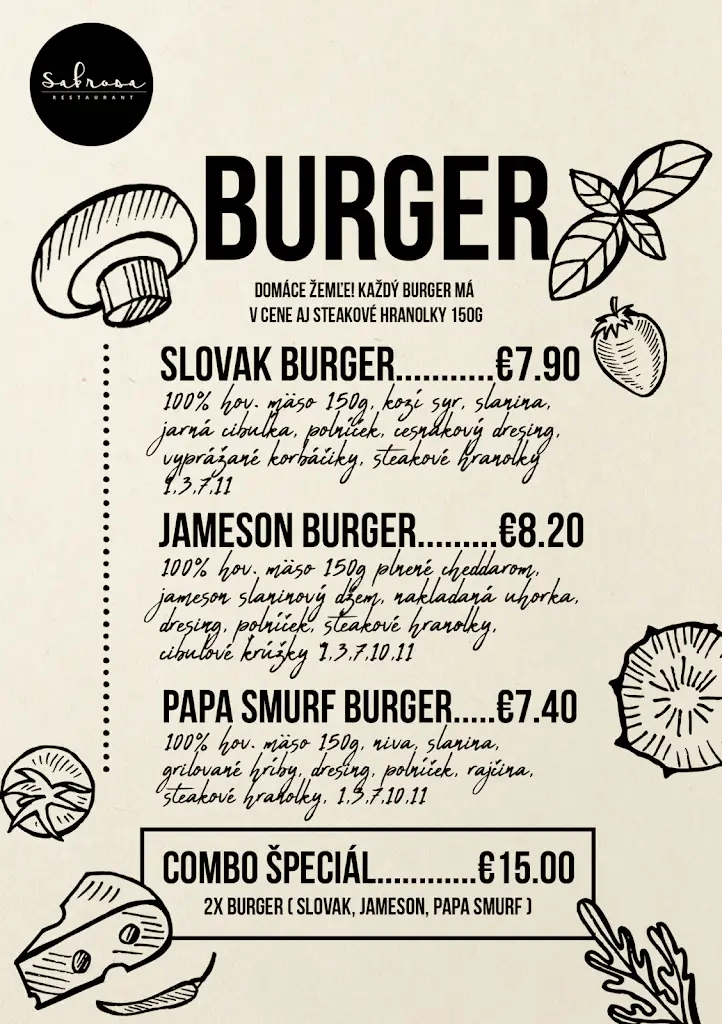 Menu_Sabrosa Restaurant_Hlohovec_image_2