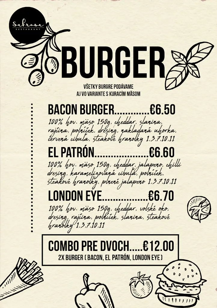 Menu_Sabrosa Restaurant_Hlohovec_image_3