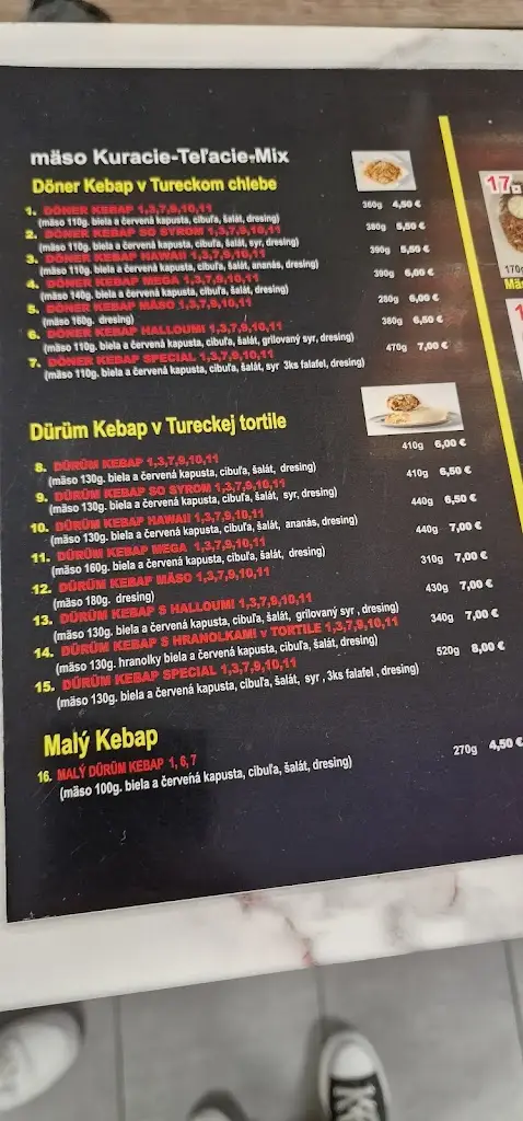 Menu_Mega kebab_Hlohovec_immagine_1