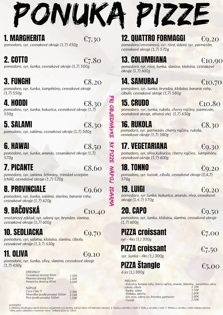 Menu_Pizza Al Dente Hlohovec_Hlohovec_image_1