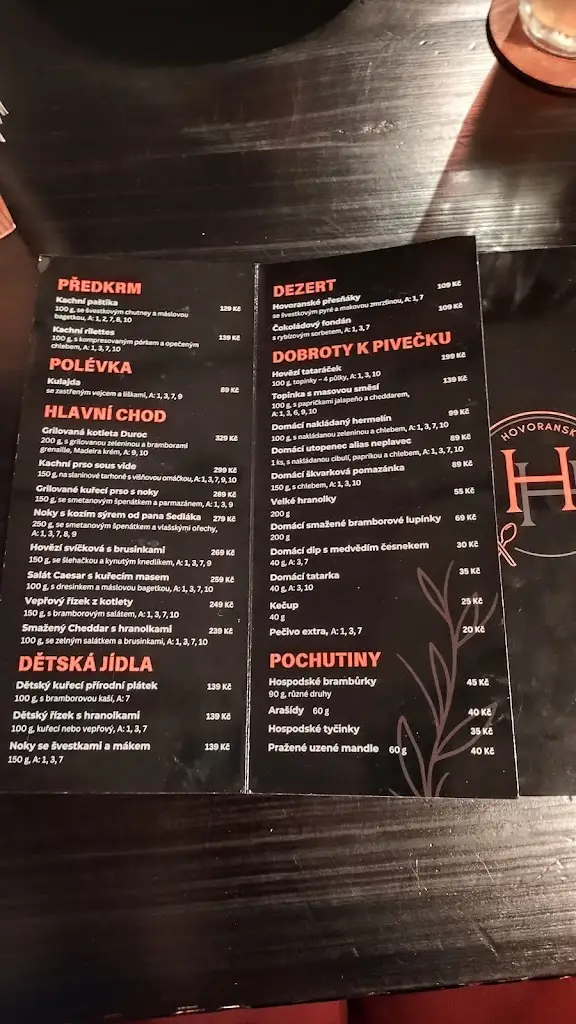 Menu_Restaurace Hovoranský Hostinec_Hovorany_image_1