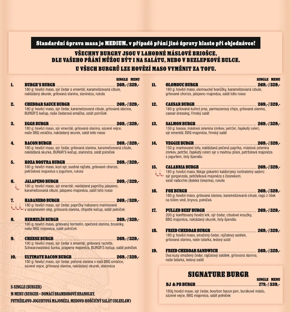 Menu_Burgr's Fresh Burger Bistro_Hodonín_image_2