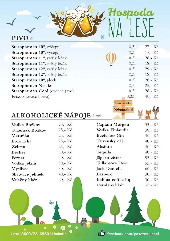 Menu_Hospoda Na lese_Hodonín_image_1