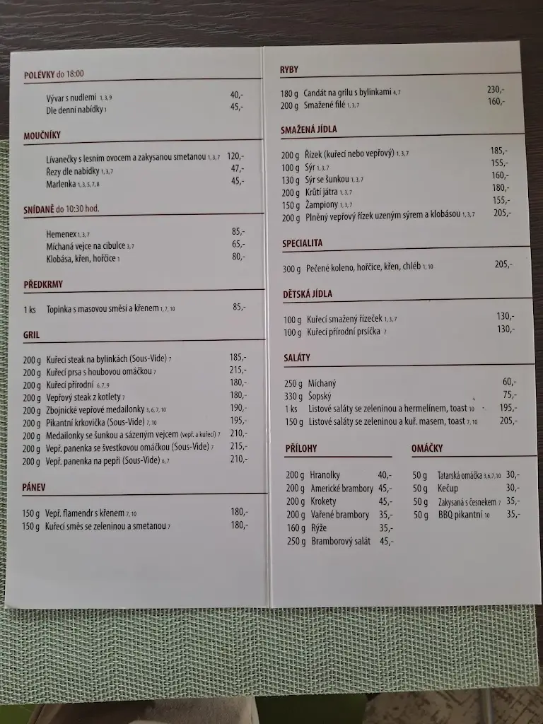 Menu_Motorest U Husára_Hrušky_immagine_1