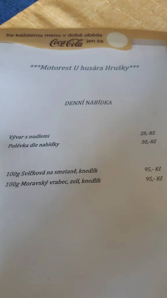 Menu_Motorest U Husára_Hrušky_immagine_3