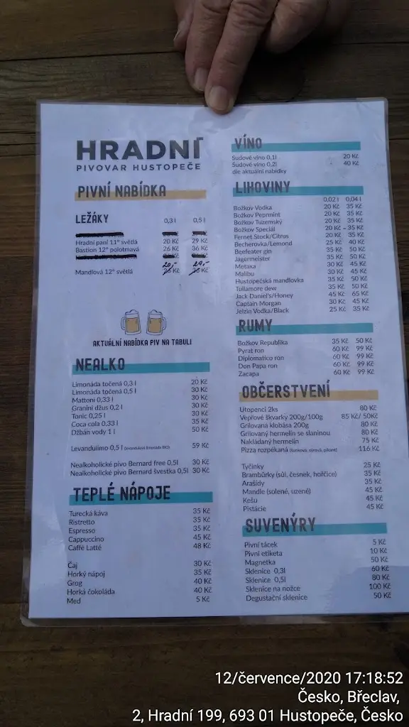 Menu_Pivovar Rustikal_Hustopeče_image_1