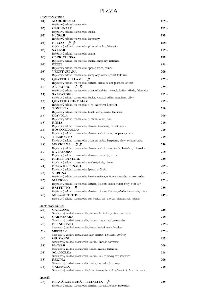 Menu_Pizzerie Tramonto_Hustopeče_image_1
