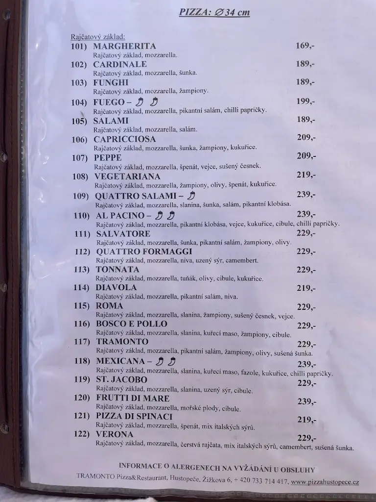Menu_Pizzerie Tramonto_Hustopeče_image_3