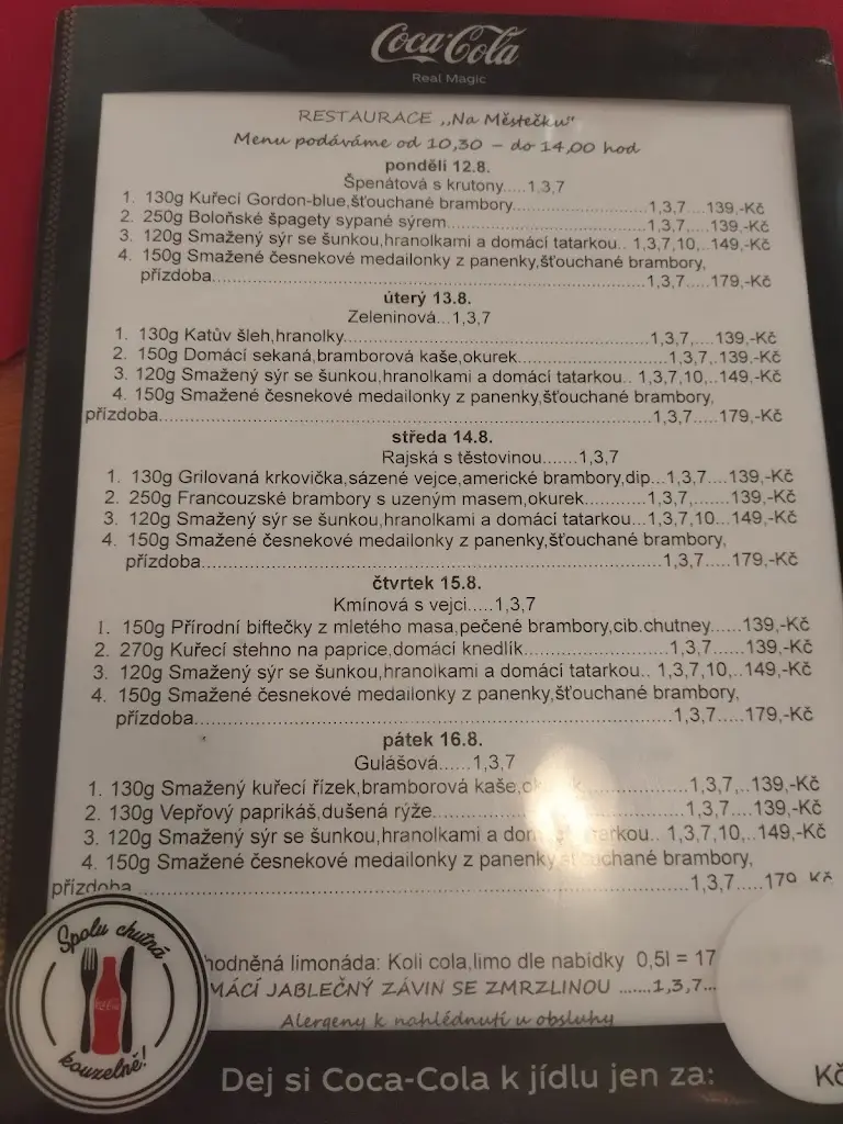 Menu_Restaurace NA MĚSTEČKU_Ivanovice na Hané_image_2